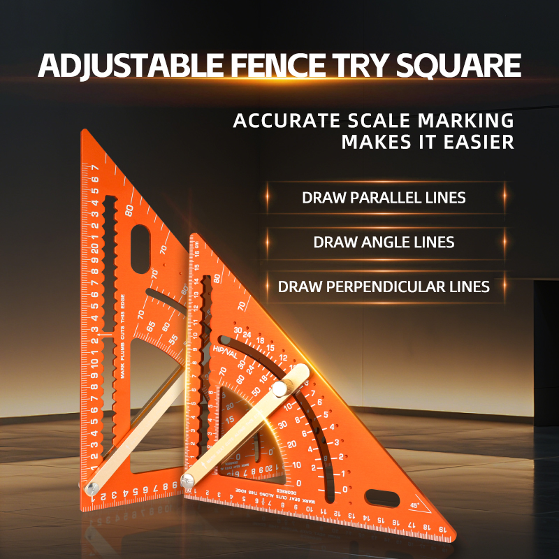 GRT5060 Утолщенный алюминиевый сплав профессиональный деревообрабатывающий треугольник правильник